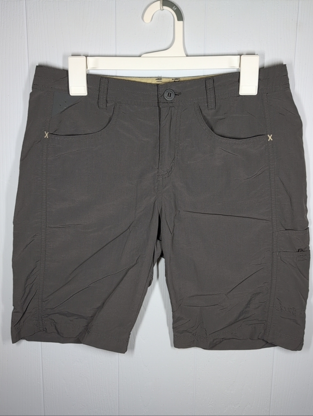 Patagonia Womens Away From Home Shorts Size 8 Forge Gray Nylon Outdoor Hiking